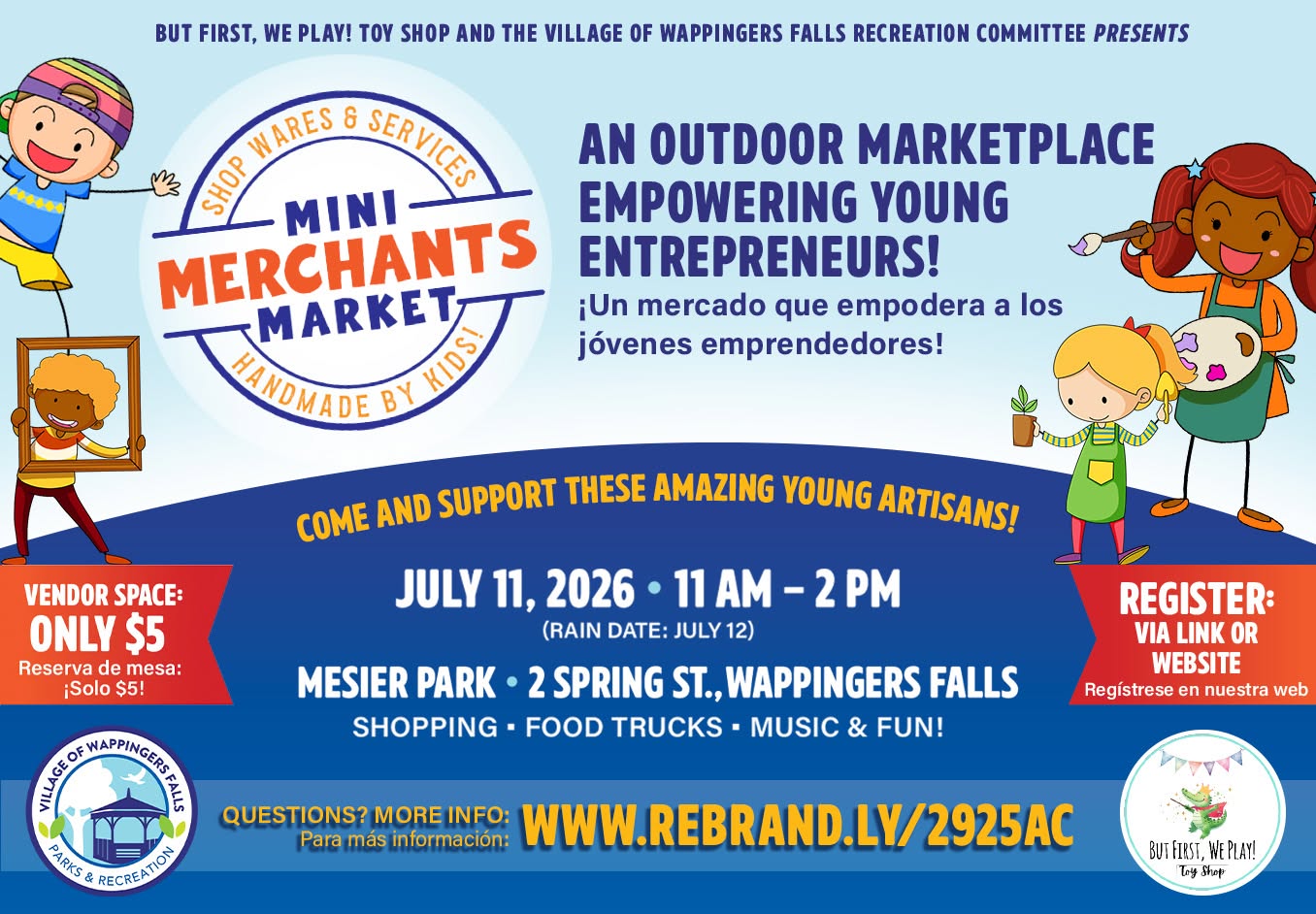 mini makers market event at Mesier Park, wappingers falls